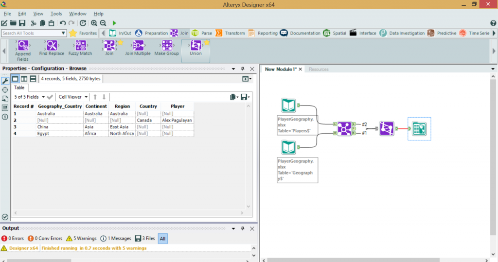 Alteryx full outer join minus intersection