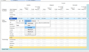 Changing the Aggregation of a total