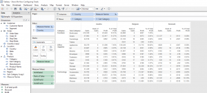 Plain table of data