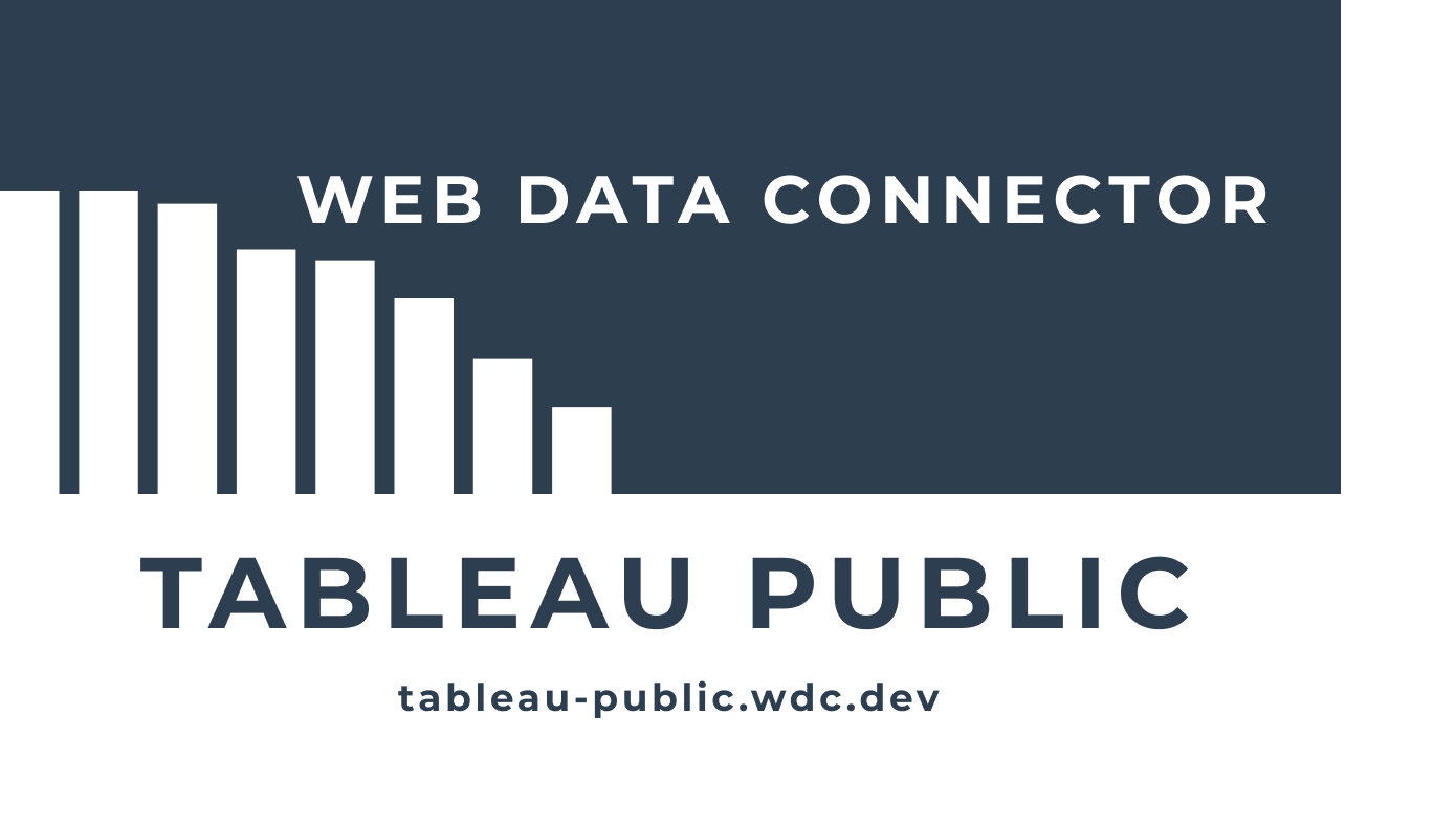 Web Data Connector for Tableau Public