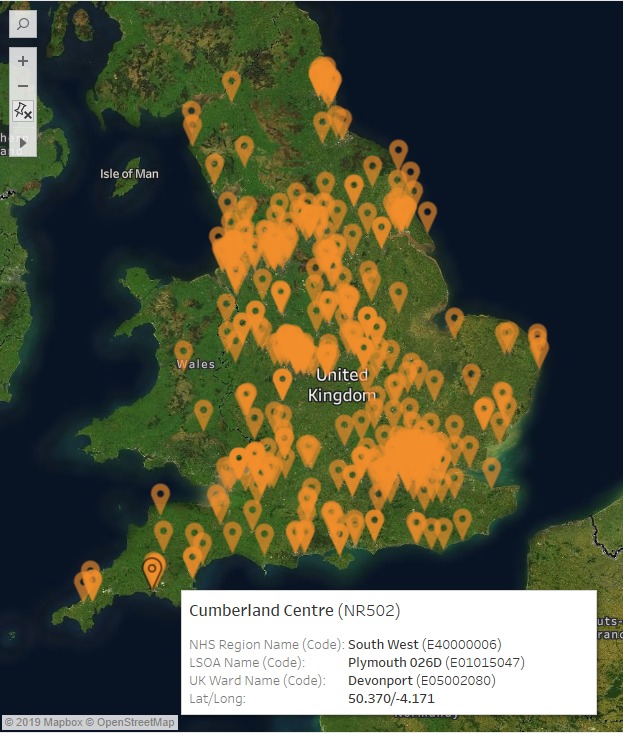 NHS A&E Geospatial Data - The Information Lab